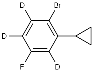 1-bromo-2-cyclopropyl-4-fluorobenzene-3,5,6-d3 Struktur