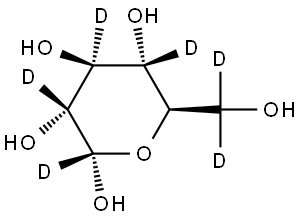 (2S,3R,4S,5S,6R)-6-(hydroxymethyl-d2)tetrahydro-2H-pyran-2,3,4,5-d4-2,3,4,5-tetraol Struktur