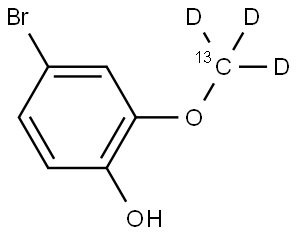 4-bromo-2-(methoxy-13C-d3)phenol Struktur