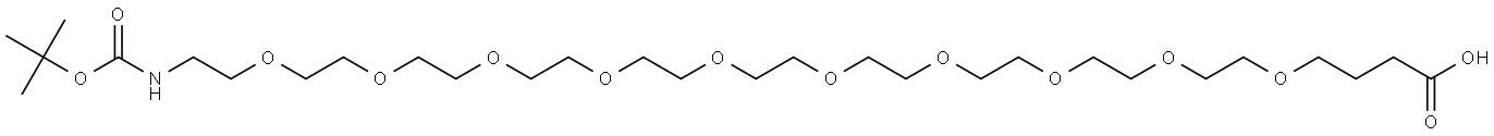 Boc-NH-PEG10-C3-acid Struktur