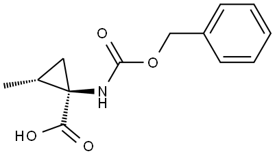 (1R,2R)-1-{[(benzyloxy)carbonyl]amino}-2-methylcyclopropane-1-carboxylic acid Struktur