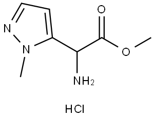 methyl 2-amino-2-(1-methyl-1H-pyrazol-5-yl)acetate hydrochloride Struktur