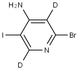 2-bromo-5-iodopyridin-3,6-d2-4-amine Struktur