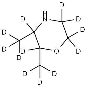 2,3-bis(methyl-d3)morpholine-2,3,5,5,6,6-d6 Struktur