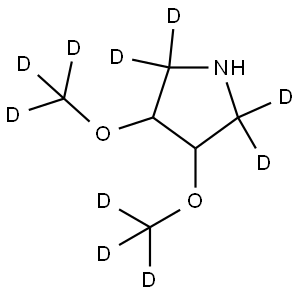 3,4-bis(methoxy-d3)pyrrolidine-2,2,5,5-d4 Struktur