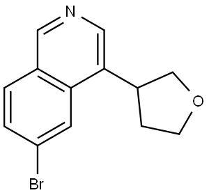 6-bromo-4-(tetrahydrofuran-3-yl)isoquinoline Struktur