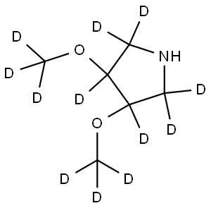 3,4-bis(methoxy-d3)pyrrolidine-2,2,3,4,5,5-d6 Struktur