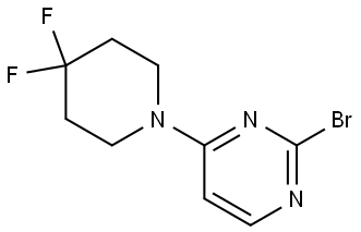 2-bromo-4-(4,4-difluoropiperidin-1-yl)pyrimidine Struktur