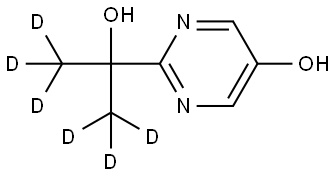 2-(2-hydroxypropan-2-yl-1,1,1,3,3,3-d6)pyrimidin-5-ol Struktur