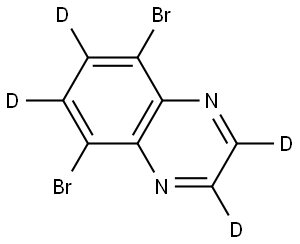 5,8-dibromoquinoxaline-2,3,6,7-d4 Struktur