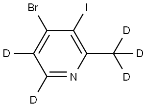 4-bromo-3-iodo-2-(methyl-d3)pyridine-5,6-d2 Struktur