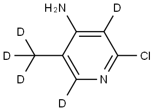 2-chloro-5-(methyl-d3)pyridin-3,6-d2-4-amine Struktur