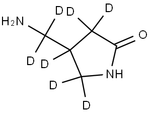 4-(aminomethyl-d2)pyrrolidin-2-one-3,3,4,5,5-d5 Struktur