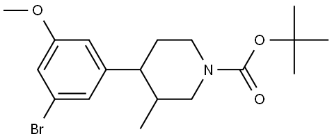 tert-butyl 4-(3-bromo-5-methoxyphenyl)-3-methylpiperidine-1-carboxylate Struktur