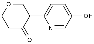 3-(5-hydroxypyridin-2-yl)tetrahydro-4H-pyran-4-one Struktur