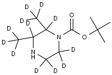 tert-butyl 2,3-bis(methyl-d3)piperazine-1-carboxylate-2,3,5,5,6,6-d6 Structure