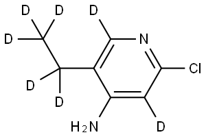 2-chloro-5-(ethyl-d5)pyridin-3,6-d2-4-amine Struktur