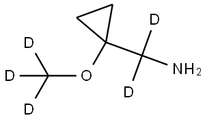 (1-(methoxy-d3)cyclopropyl)methan-d2-amine Struktur