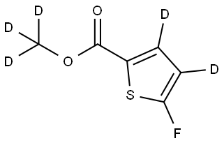 methyl-d3 5-fluorothiophene-2-carboxylate-3,4-d2 Struktur