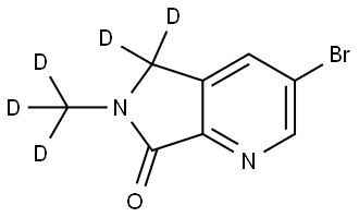 3-bromo-6-(methyl-d3)-5,6-dihydro-7H-pyrrolo[3,4-b]pyridin-7-one-5,5-d2 Struktur