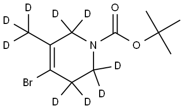 tert-butyl 4-bromo-5-(methyl-d3)-3,6-dihydropyridine-1(2H)-carboxylate-2,2,3,3,6,6-d6 Struktur