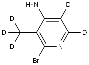 2-bromo-3-(methyl-d3)pyridin-5,6-d2-4-amine Struktur