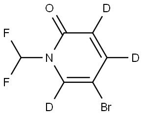 5-bromo-1-(difluoromethyl)pyridin-2(1H)-one-3,4,6-d3 Struktur