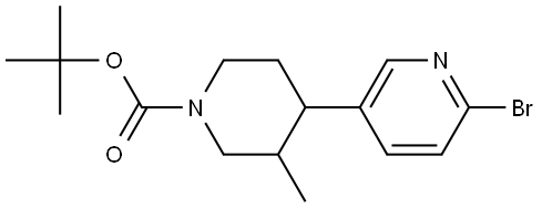 tert-butyl 4-(6-bromopyridin-3-yl)-3-methylpiperidine-1-carboxylate Struktur