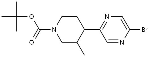 tert-butyl 4-(5-bromopyrazin-2-yl)-3-methylpiperidine-1-carboxylate Struktur