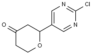 2-(2-chloropyrimidin-5-yl)tetrahydro-4H-pyran-4-one Struktur