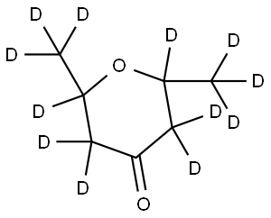 2,6-bis(methyl-d3)tetrahydro-4H-pyran-4-one-2,3,3,5,5,6-d6 Structure