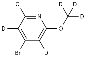 4-bromo-2-chloro-6-(methoxy-d3)pyridine-3,5-d2 Struktur