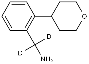 (2-(tetrahydro-2H-pyran-4-yl)phenyl)methan-d2-amine Struktur