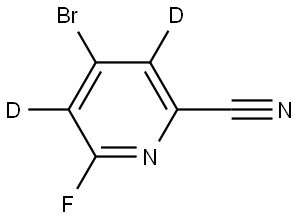 4-bromo-6-fluoropicolinonitrile-3,5-d2 Struktur