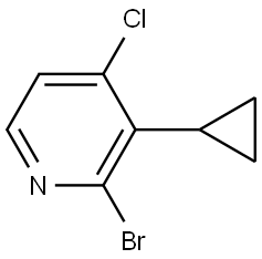 2-bromo-4-chloro-3-cyclopropylpyridine Struktur