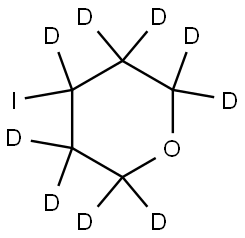 4-iodotetrahydro-2H-pyran-2,2,3,3,4,5,5,6,6-d9 Struktur