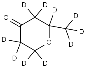 2-(methyl-d3)tetrahydro-4H-pyran-4-one-2,3,3,5,5,6,6-d7 Struktur