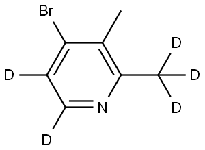 4-bromo-3-methyl-2-(methyl-d3)pyridine-5,6-d2 Struktur