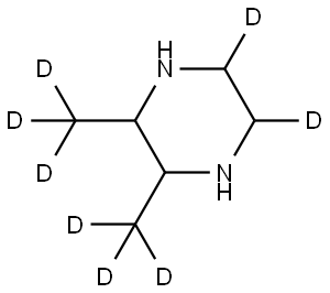 2,3-bis(methyl-d3)piperazine-5,6-d2 Struktur