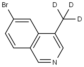 6-bromo-4-(methyl-d3)isoquinoline Struktur