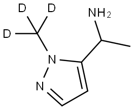 1-(1-(methyl-d3)-1H-pyrazol-5-yl)ethan-1-amine Struktur