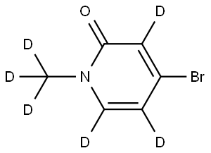 4-bromo-1-(methyl-d3)pyridin-2(1H)-one-3,5,6-d3 Struktur