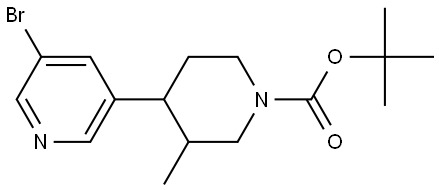 tert-butyl 4-(5-bromopyridin-3-yl)-3-methylpiperidine-1-carboxylate Struktur