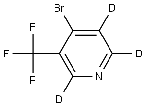 4-bromo-3-(trifluoromethyl)pyridine-2,5,6-d3 Struktur