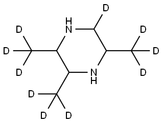 2,3,5-tris(methyl-d3)piperazine-6-d Struktur