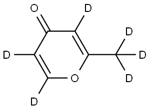 2-(methyl-d3)-4H-pyran-4-one-3,5,6-d3 Struktur