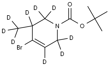 tert-butyl 4-bromo-3-(methyl-d3)-3,6-dihydropyridine-1(2H)-carboxylate-2,2,3,5,6,6-d6 Struktur