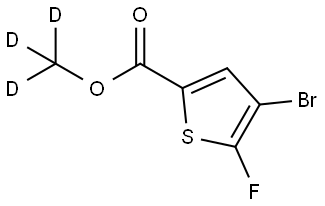 methyl-d3 4-bromo-5-fluorothiophene-2-carboxylate Struktur