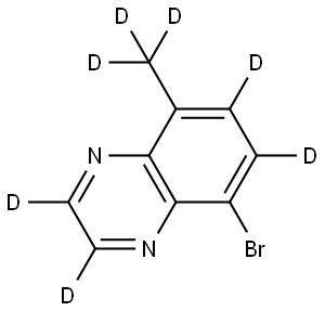 5-bromo-8-(methyl-d3)quinoxaline-2,3,6,7-d4 Struktur