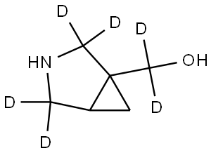 (3-azabicyclo[3.1.0]hexan-1-yl-2,2,4,4-d4)methan-d2-ol Struktur